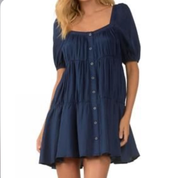 Elan puff sleeve midi dress - Picture 2 of 5